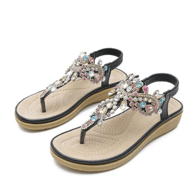 Julia Women's Casual Sandal with Rhinestones