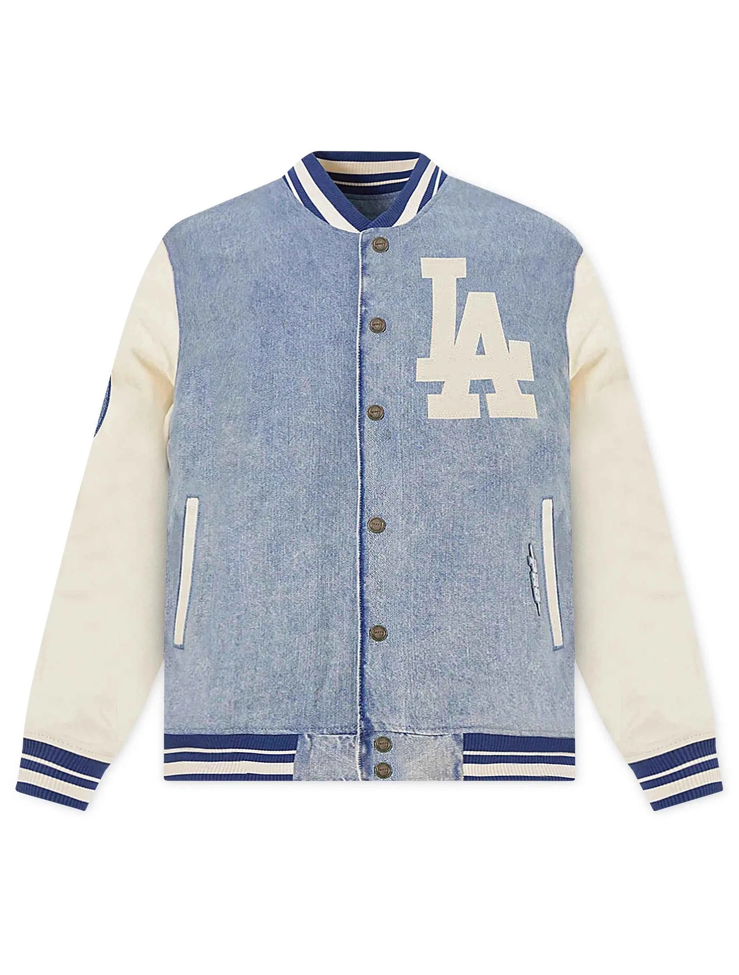 Pro Standard LA Dodgers Varsity Blues Jacket - Denim Blue