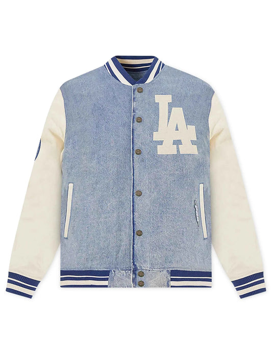 Pro Standard LA Dodgers Varsity Blues Jacket - Denim Blue