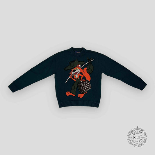LOUIS VUITTON HANDKNIT CREWNECK SWEATER - GREEN