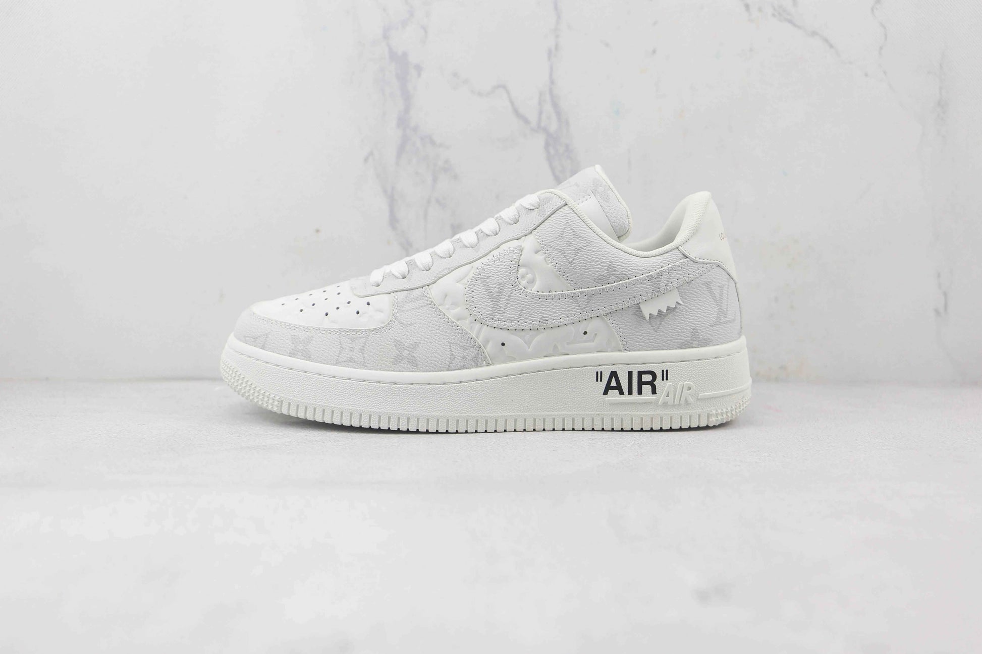 Custom LV x NK Air Force Virgil Abloh Monogram SneakerNational