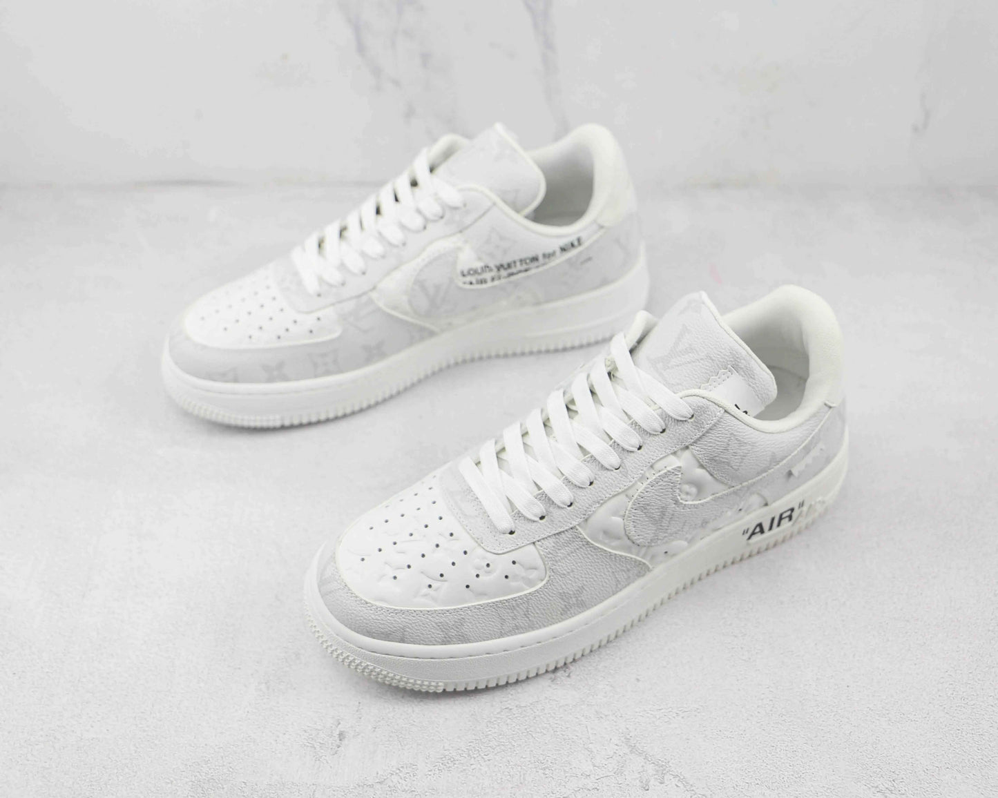 Custom LV x NK Air Force Virgil Abloh Monogram SneakerNational