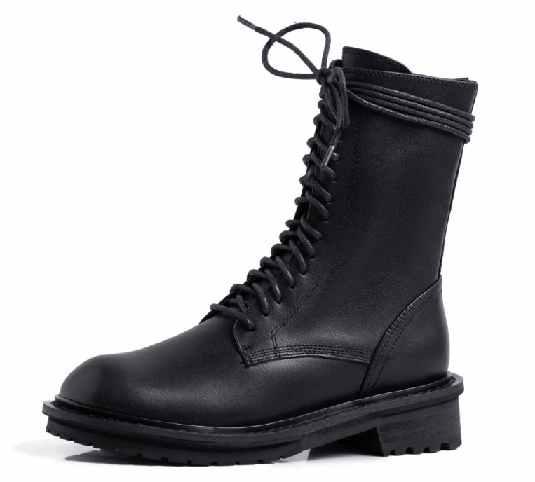 Larisa Women's Leather Boots With Laces - Luxuryurbanwear