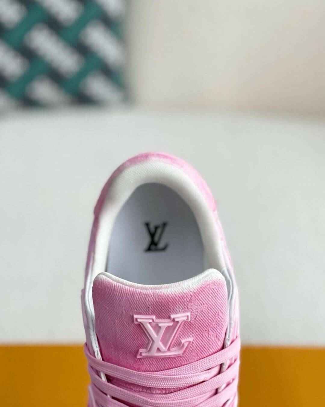 Monogram Denim Pink Trainer Sneaker