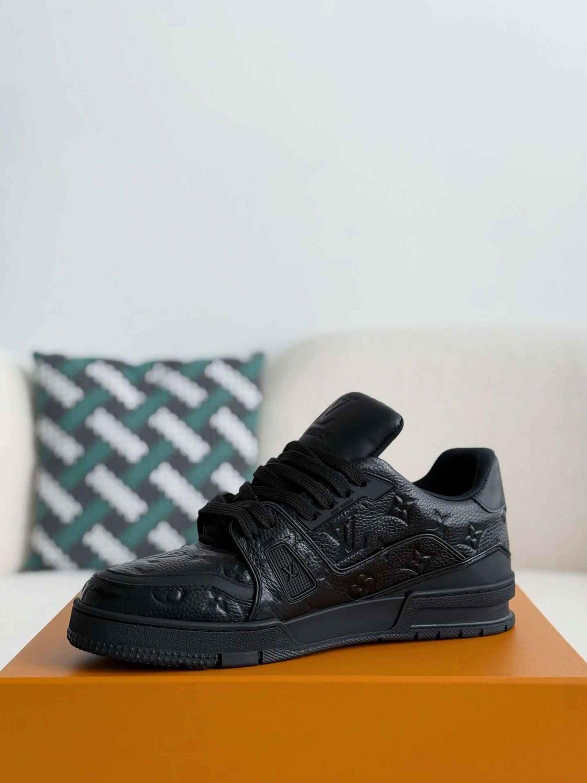 Monogram Trainer All Black Sneaker