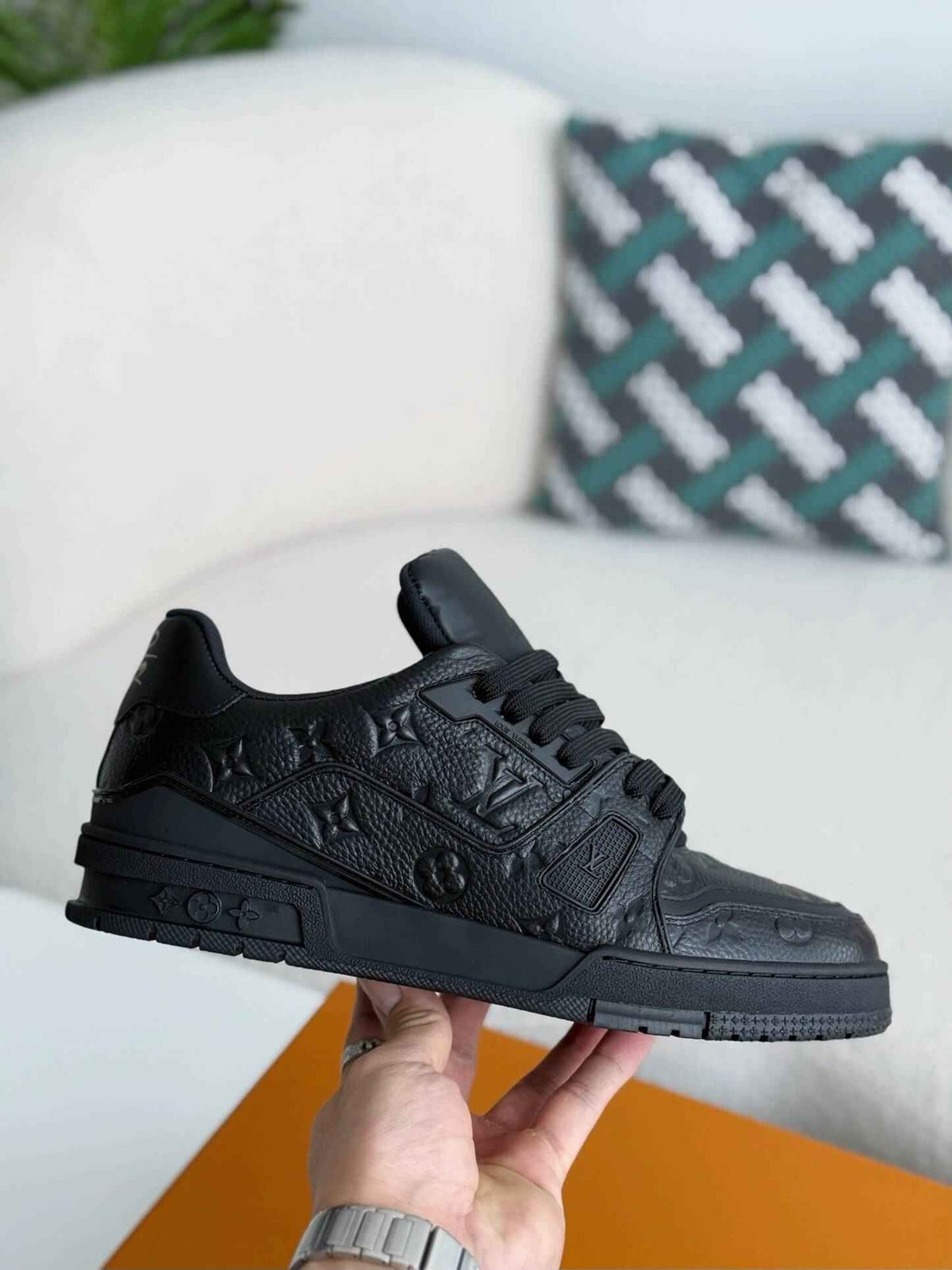 Monogram Trainer All Black Sneaker