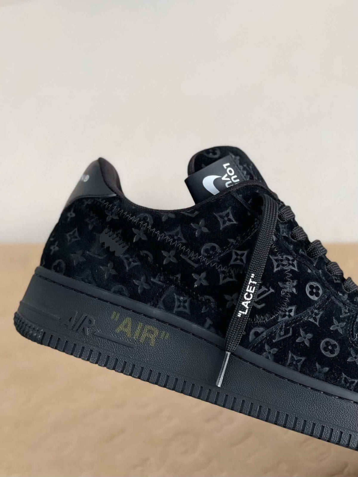 Air Force 1 Low Monogram Black Sneaker