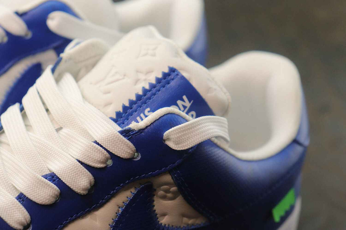 Monogram X Air Force 1 Low Blue White Sneakers