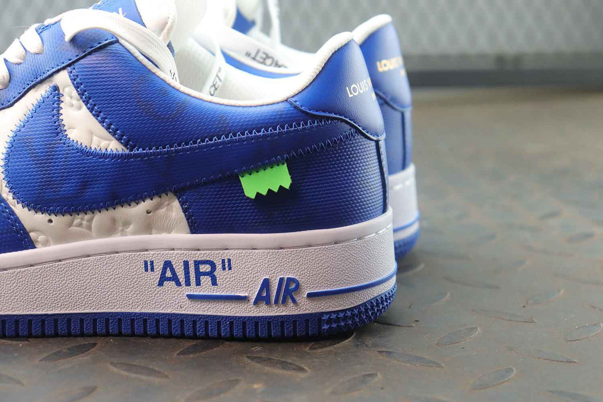 Monogram X Air Force 1 Low Blue White Sneakers