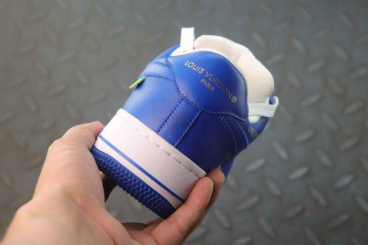 Monogram X Air Force 1 Low Blue White Sneakers