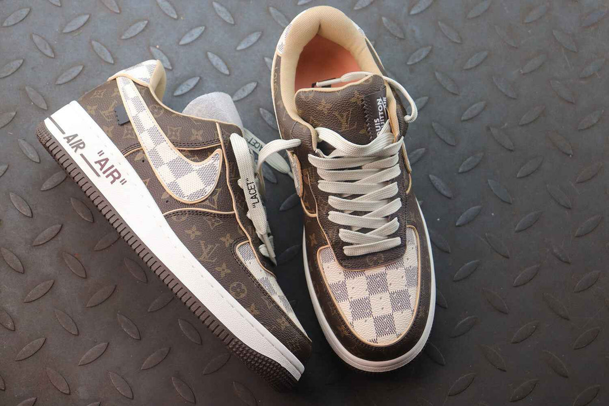 Air Force 1 Low Trainer Brown Monogram Sneakers