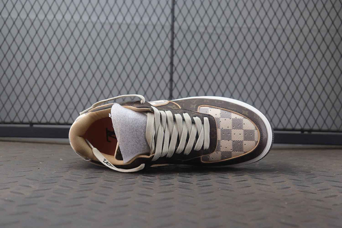 Air Force 1 Low Trainer Brown Monogram Sneakers