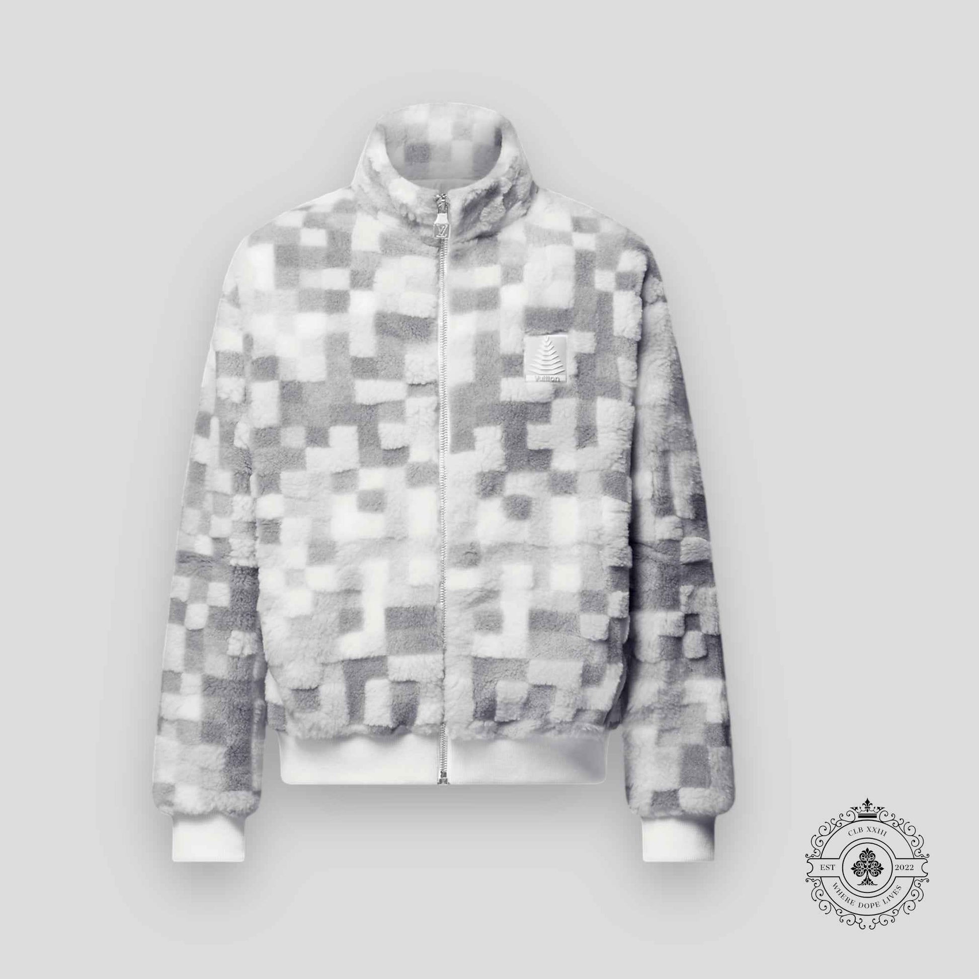 Louis Vuitton Damoflage Fleece Jacket in Grey