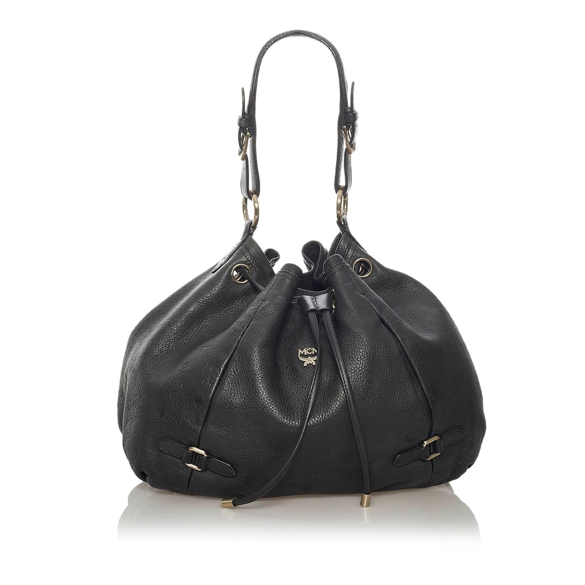MCM Leather Drawstring Bucket Bag - sneakerlandnet