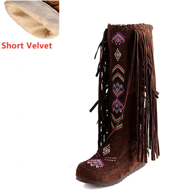 Naisha Boots Mid Calf - Luxuryurbanwear