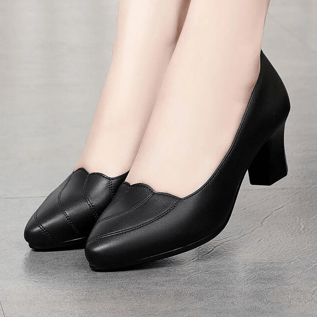 USS Shoes Noelia Women's Soft Leather Pumps Sale Drop Black (Size 7) - Luxuryurbanwear