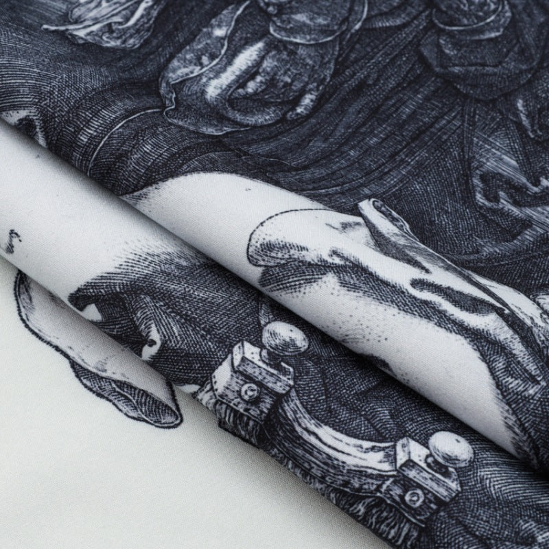 Retro Roman Print Short Sleeve Shirt