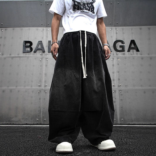 Baggy Wide-Leg Harem Pants