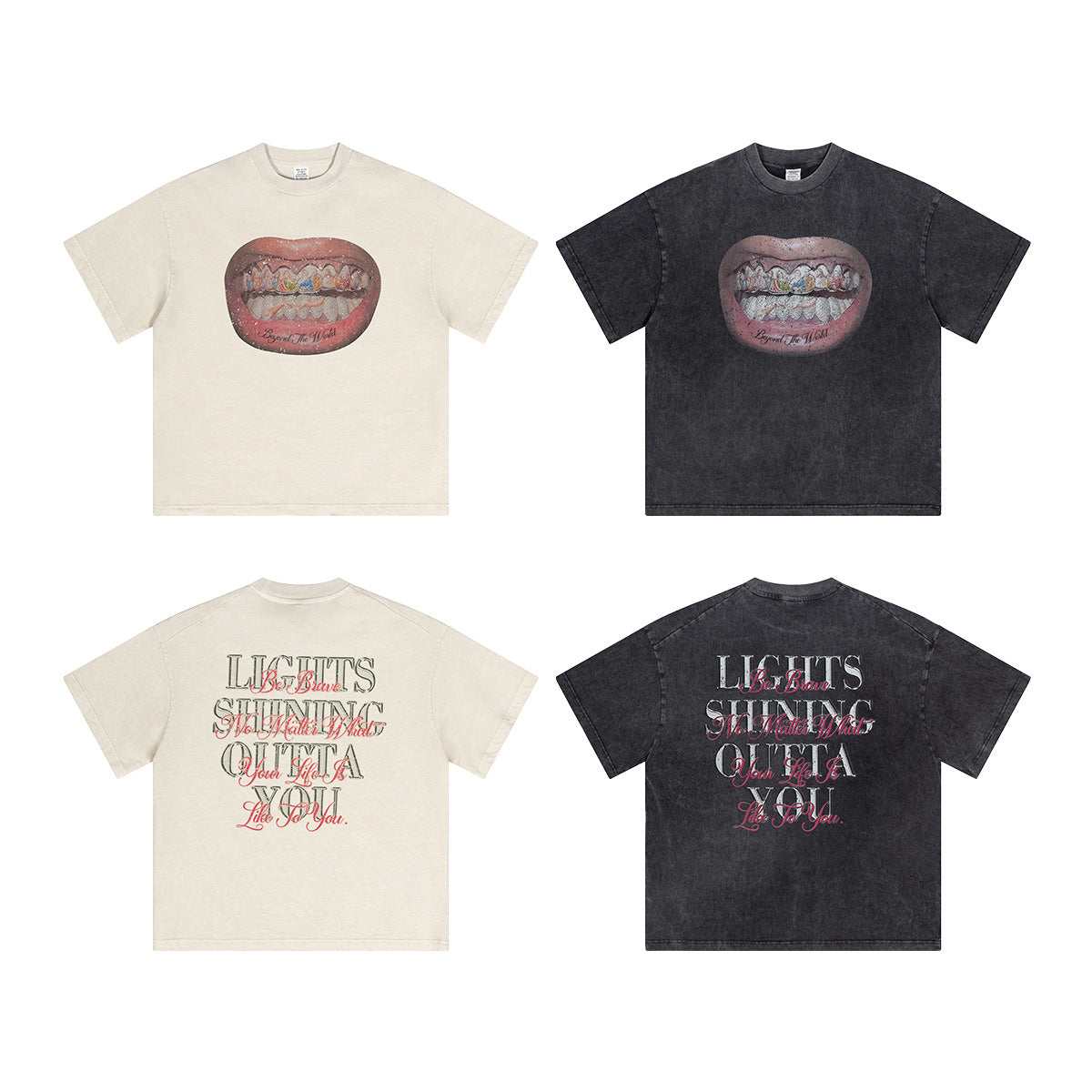 Mouth Graphic Print | Hip Hop T-Shirt - Luxuryurbanwear