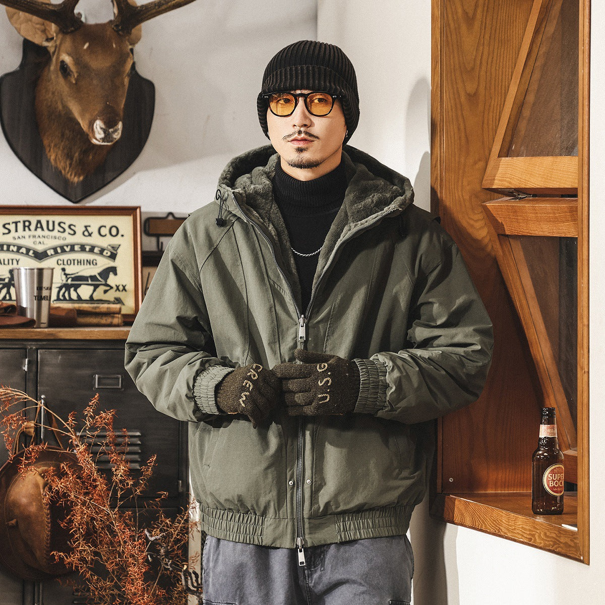 Reversible Faux Mink Winter Coat
