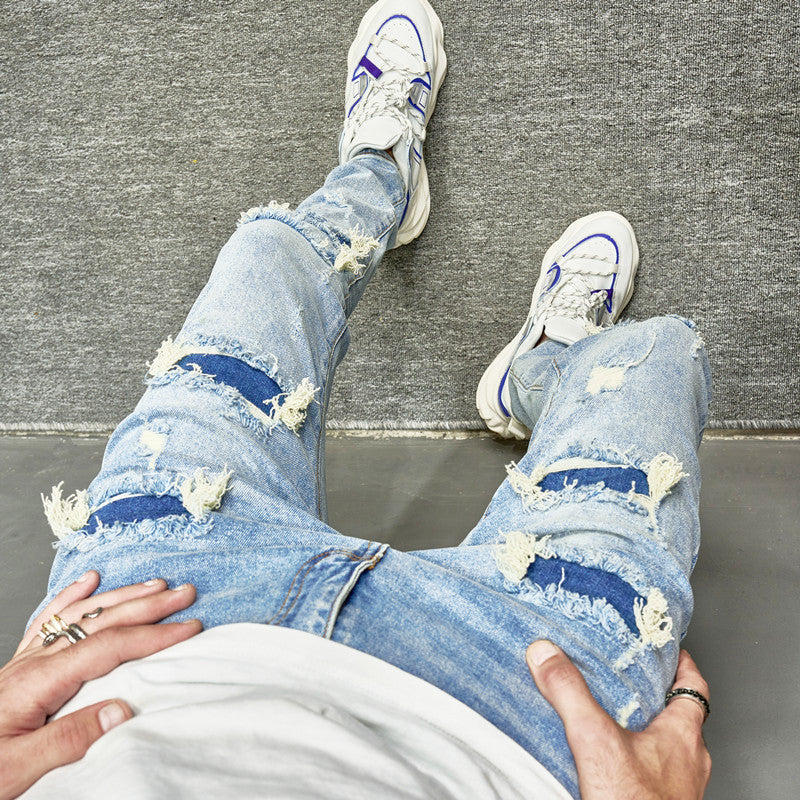 Distressed HighStreet Blue Skinny Jeans