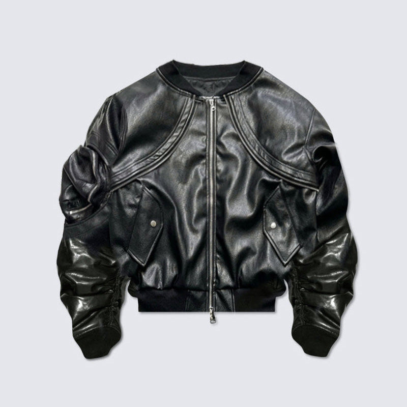 Designer Leather 'Flight' Jacket