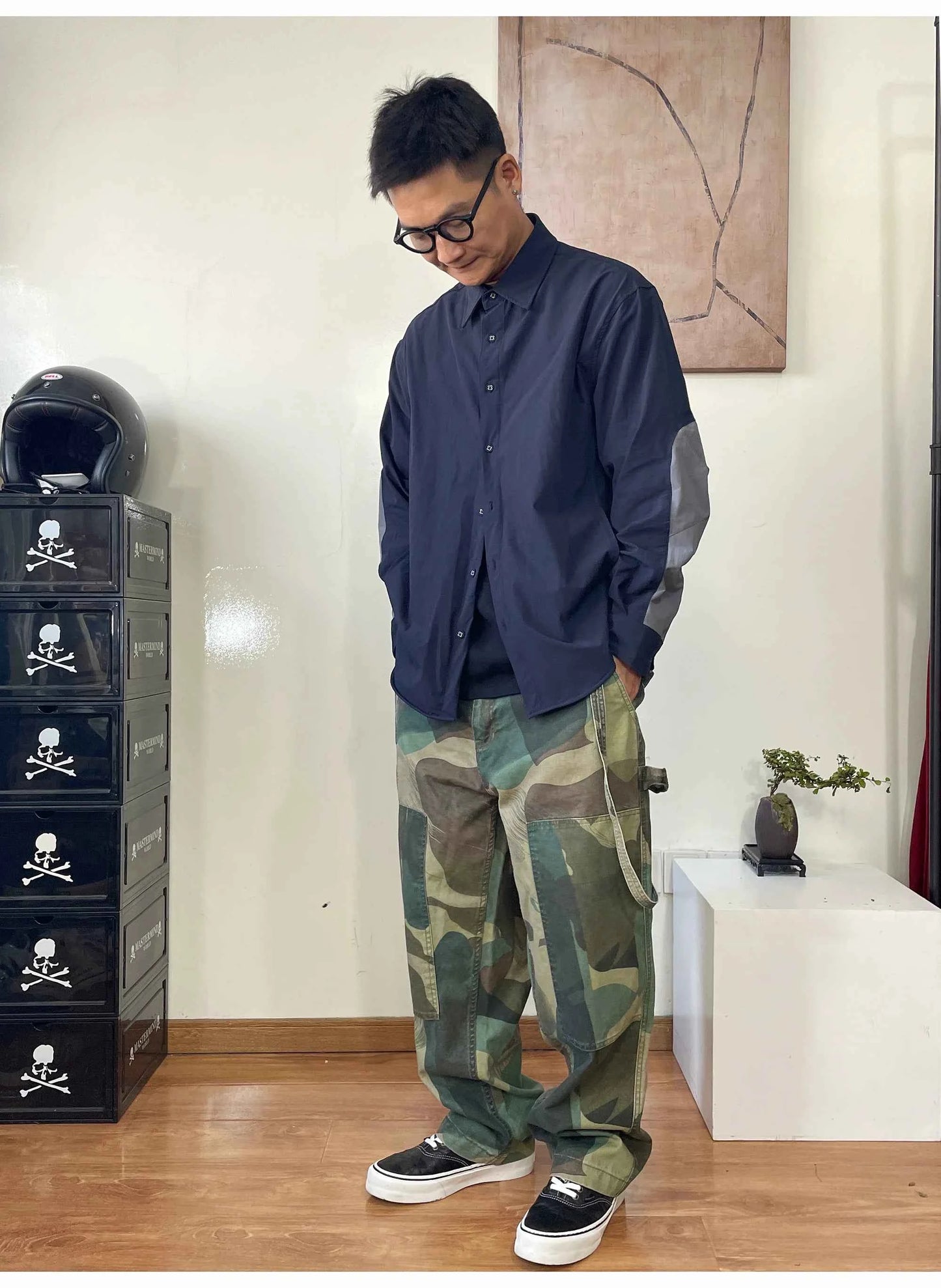 Japanese Camouflage Style Cargo Wide Leg Pants