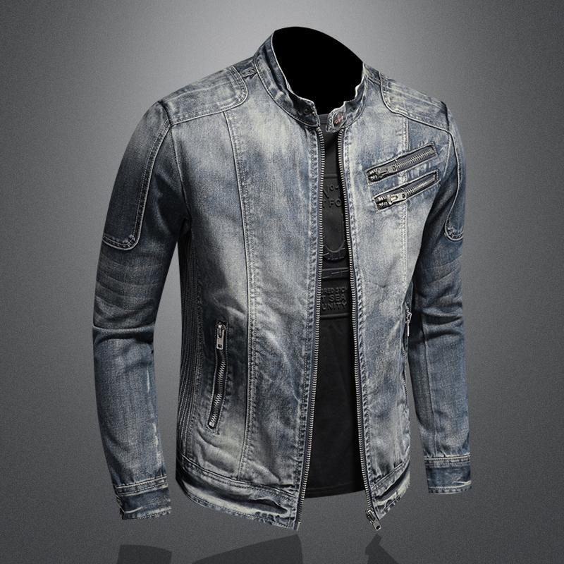 SK1 Denim Biker Jacket