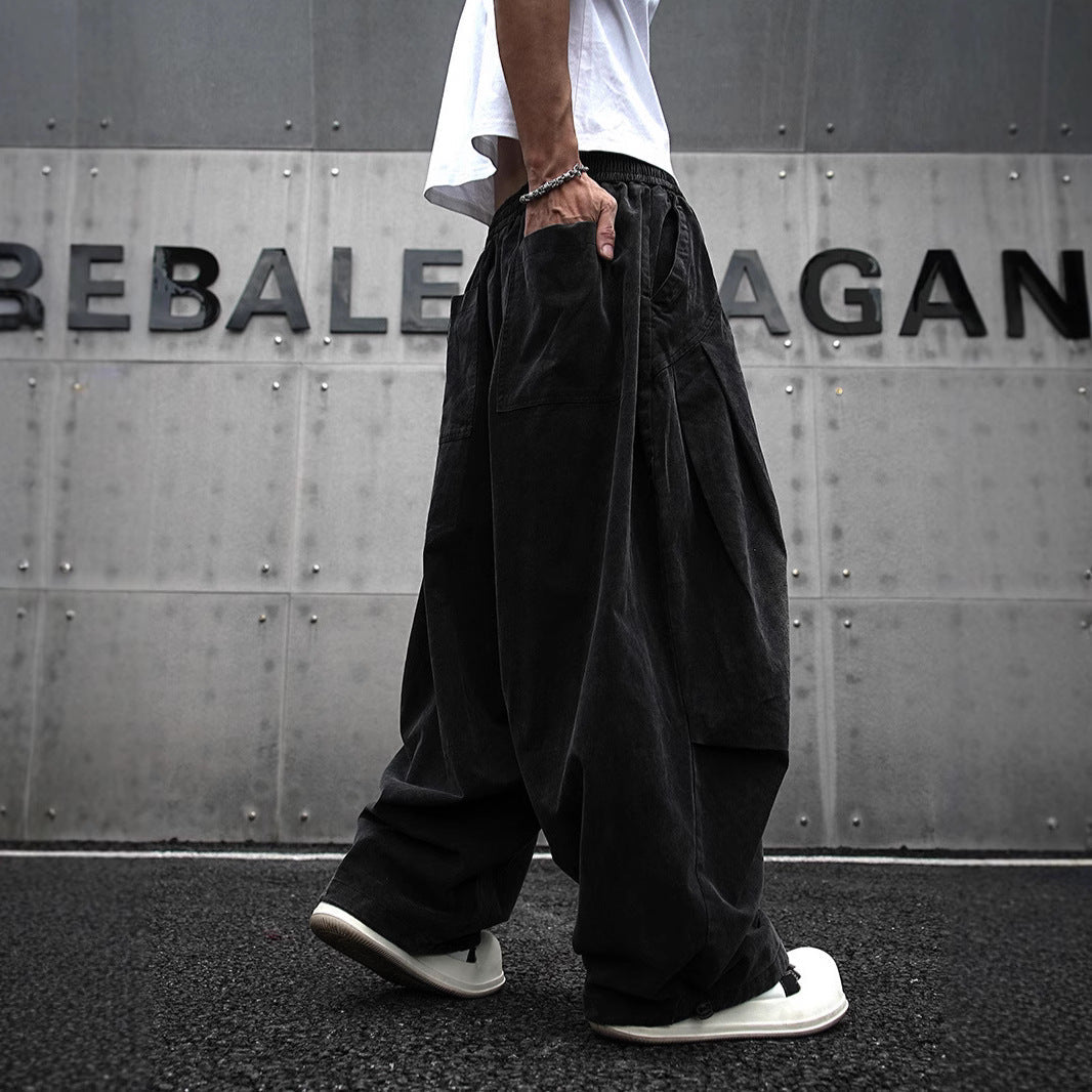 Baggy Wide-Leg Harem Pants