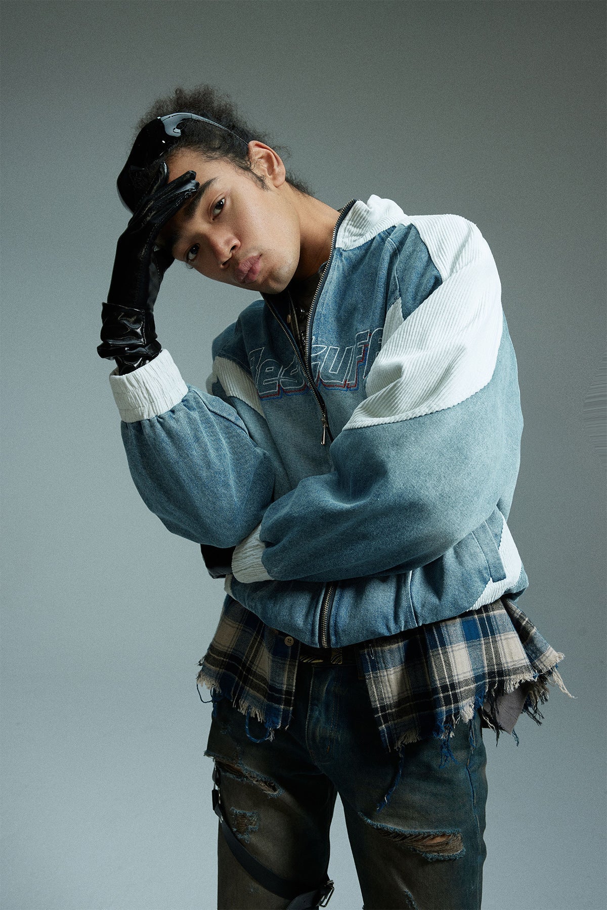 Retro Biker Splicing Jacket