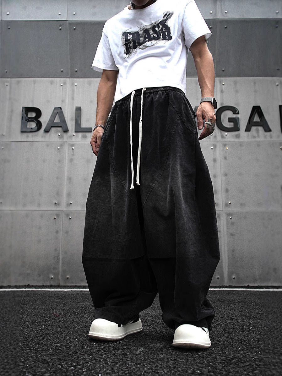 Baggy Wide-Leg Harem Pants