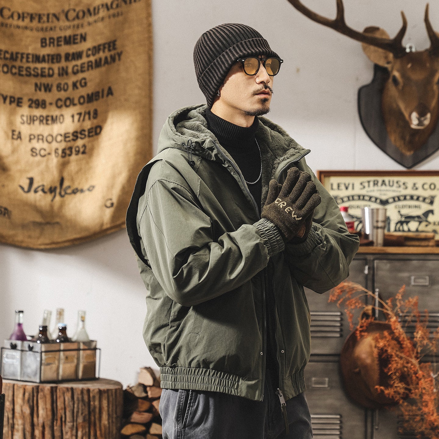 Reversible Faux Mink Winter Coat