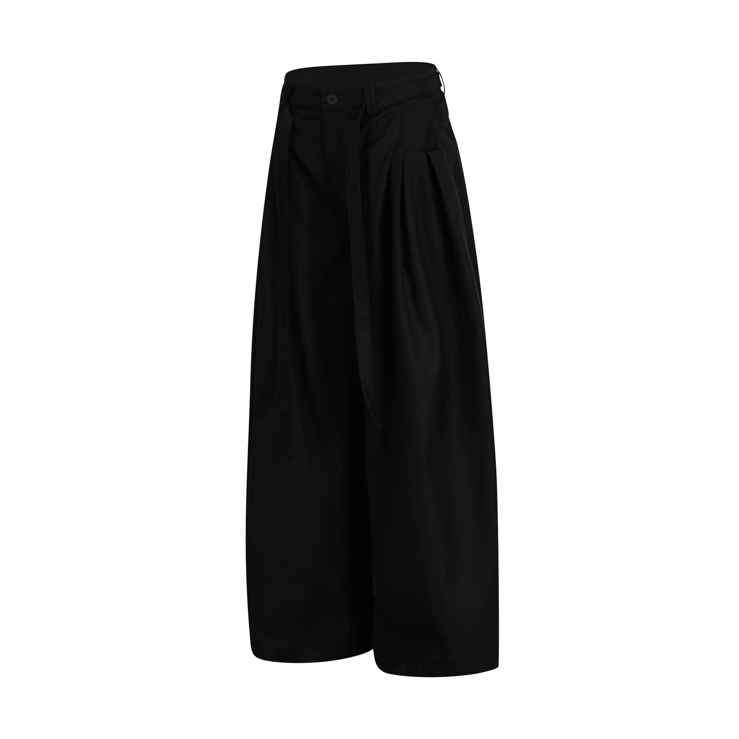 Retro Chic Pleated Relaxed Fit Trousers
