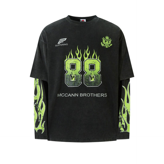 Green Flame '88' Long Sleeve Tee