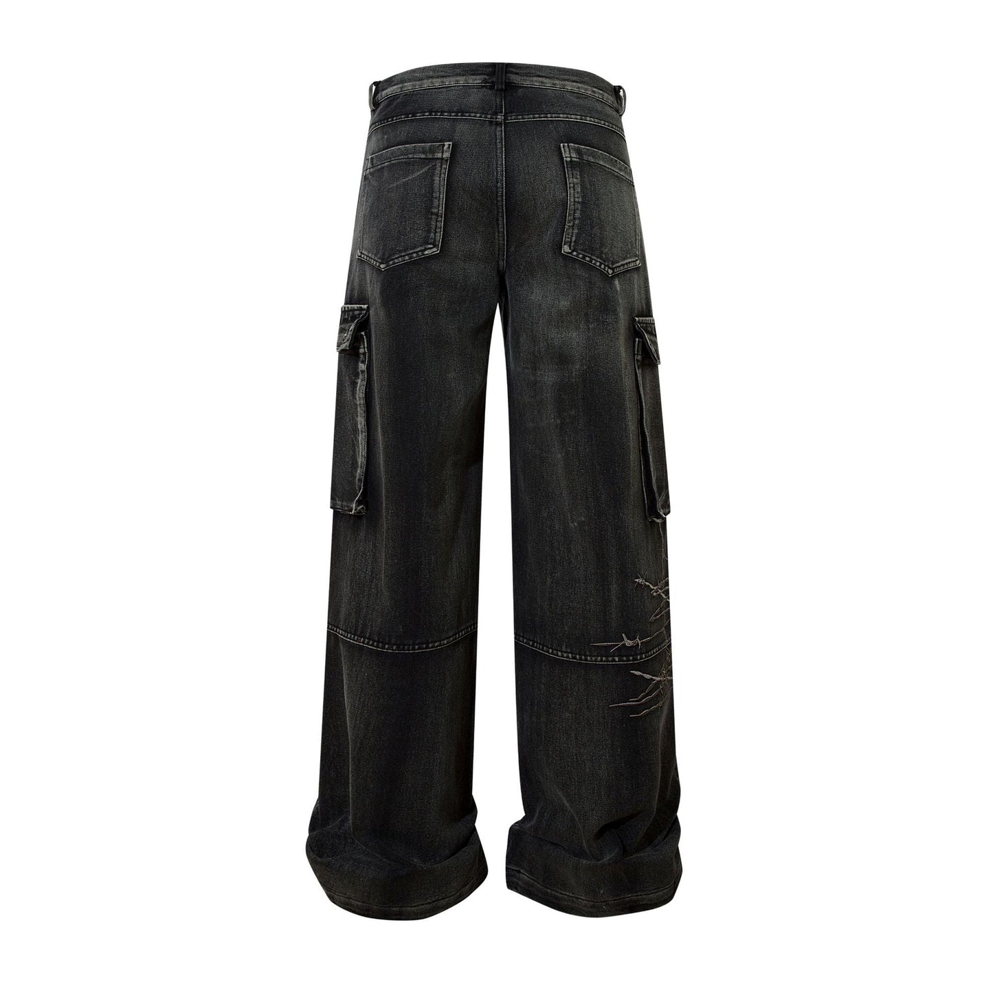 Barbed Baggy Embroidery Cargo Pants