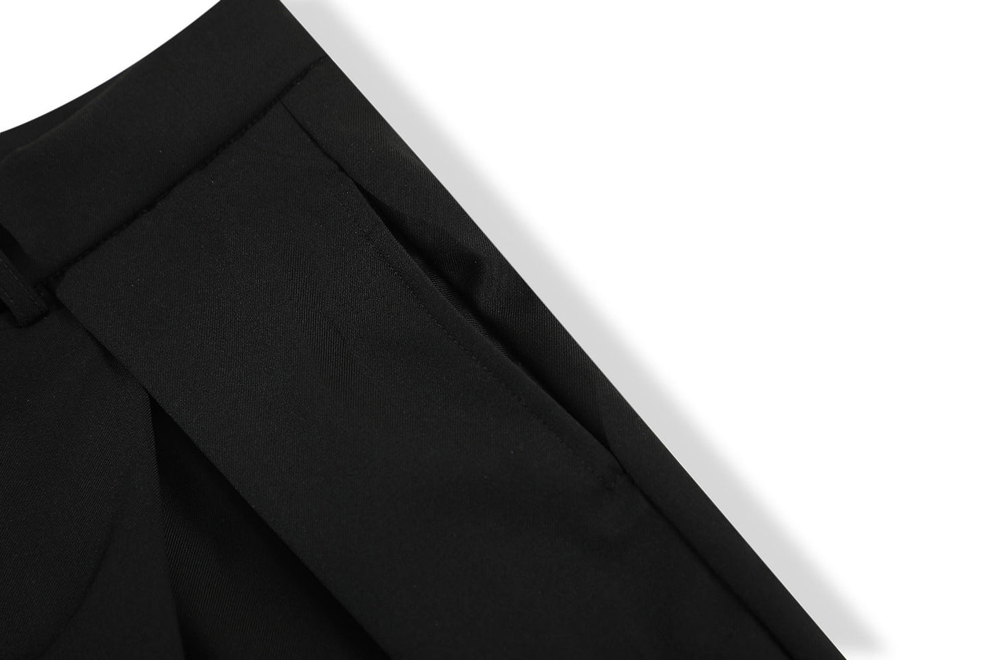 Retro Loose Pleated Deconstructed Casual Trousers