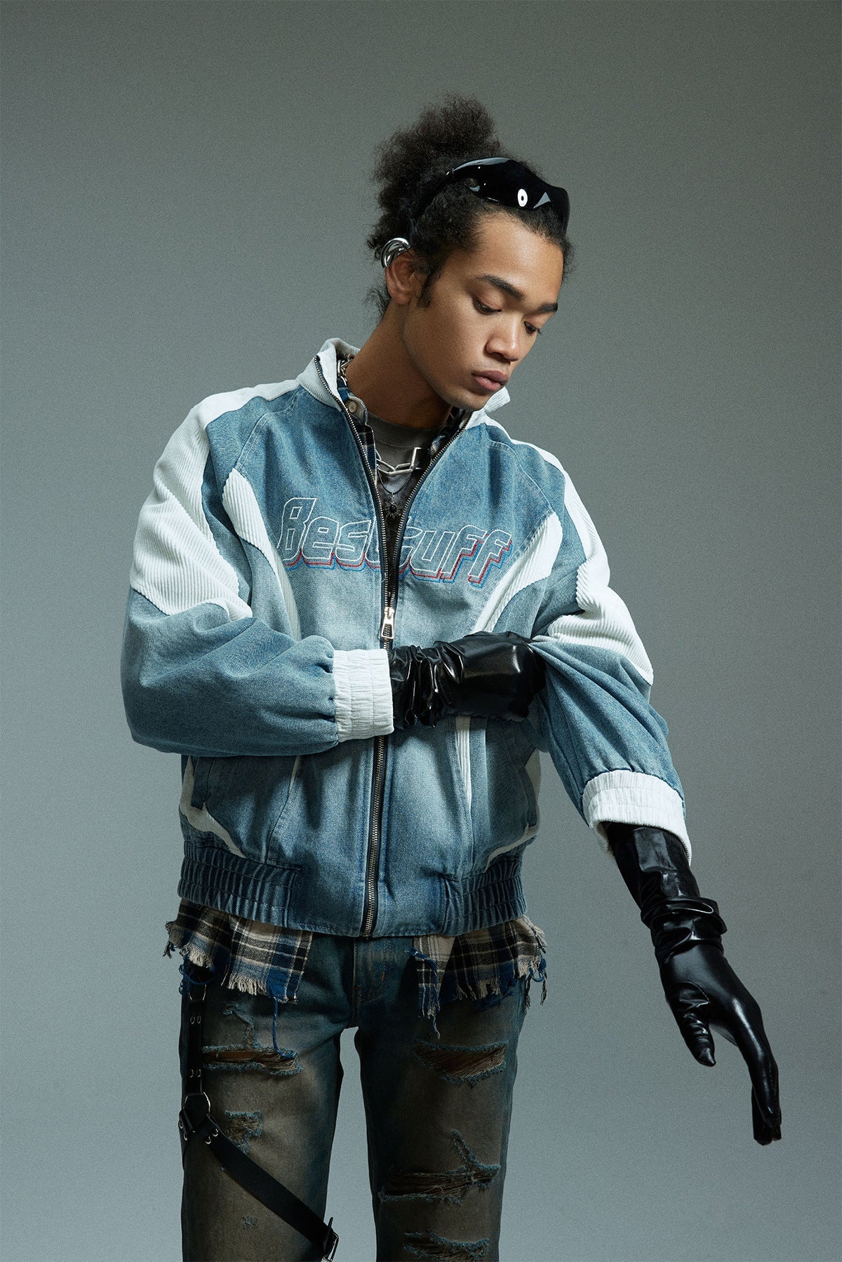 Retro Biker Splicing Jacket