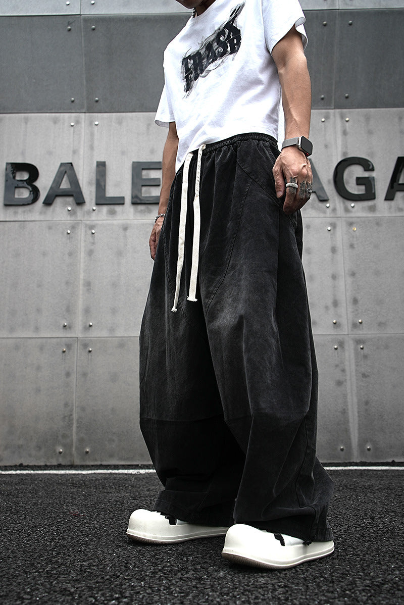 Baggy Wide-Leg Harem Pants