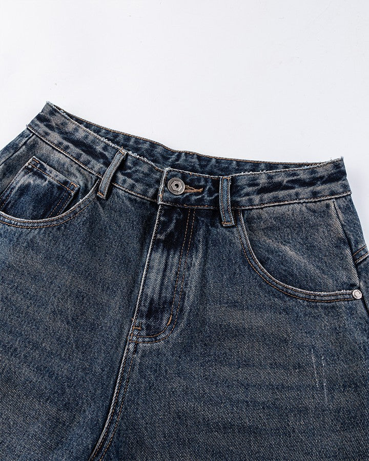 Baggy Loose Fit Blue Panel Jeans