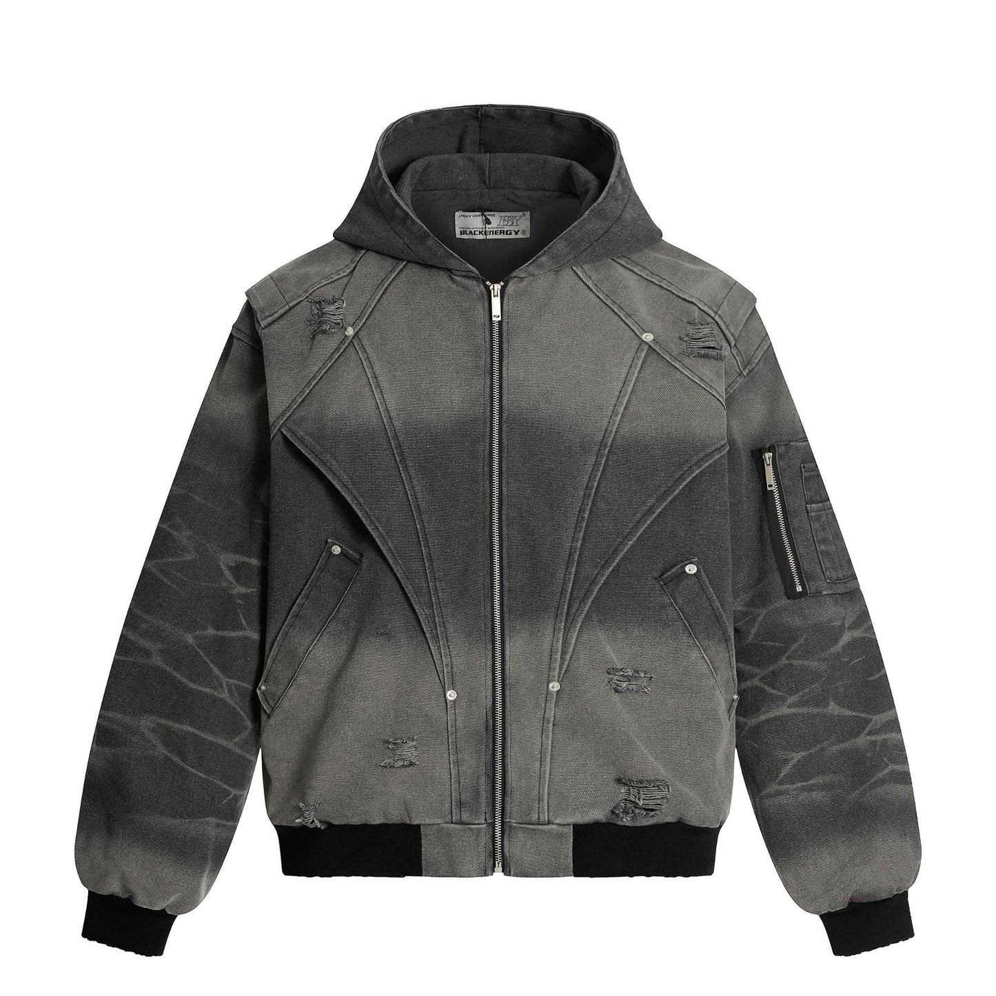 Heavy Washed Distressed Jacket