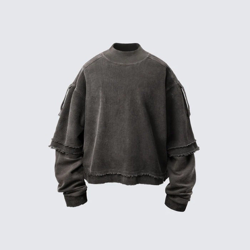 Double Layered 'Abyss' Washed Sweatshirt