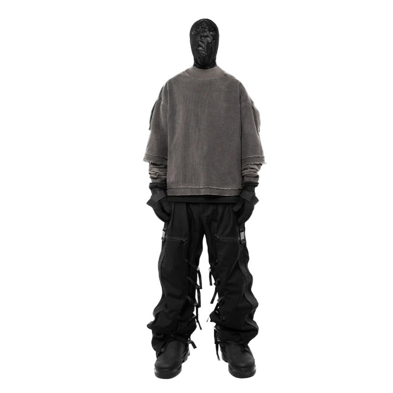 Double Layered 'Abyss' Washed Sweatshirt