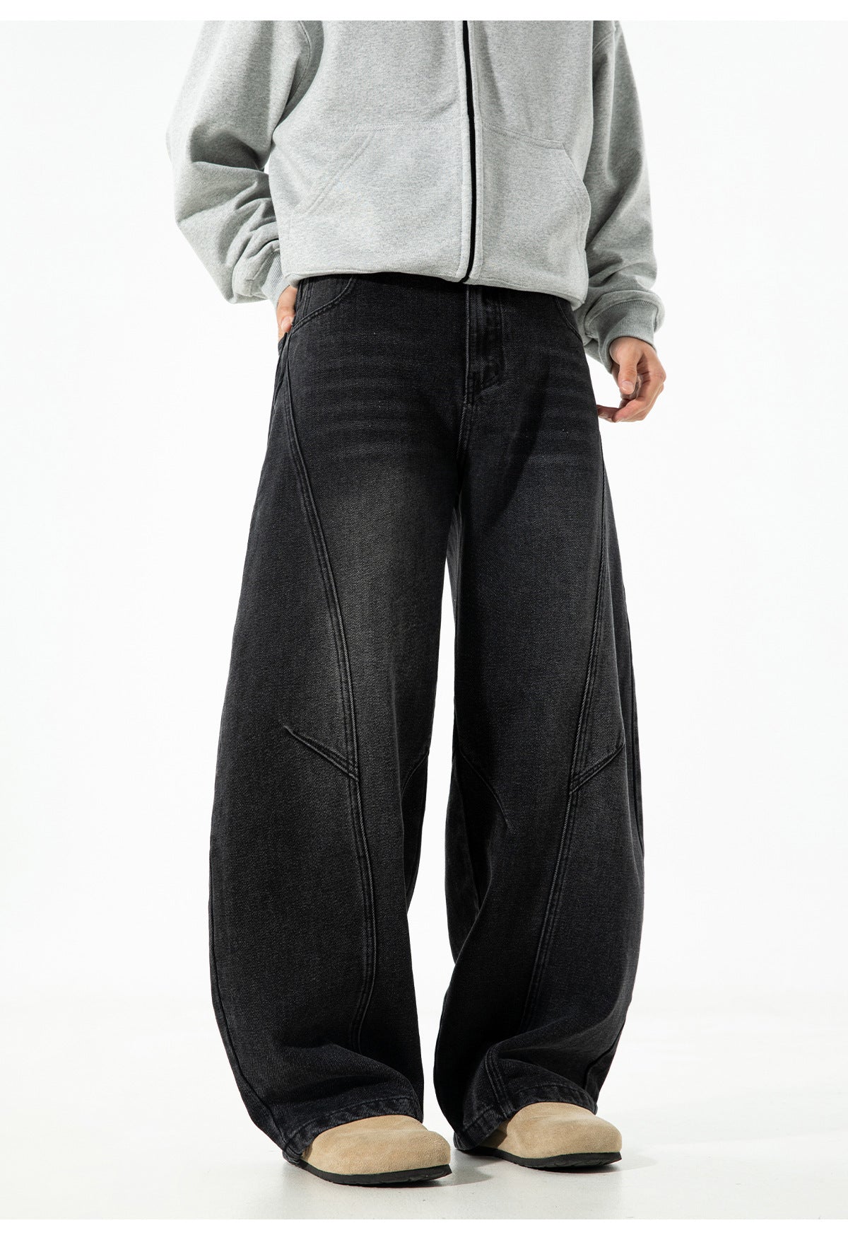 Retro Panelwork Denim Jeans