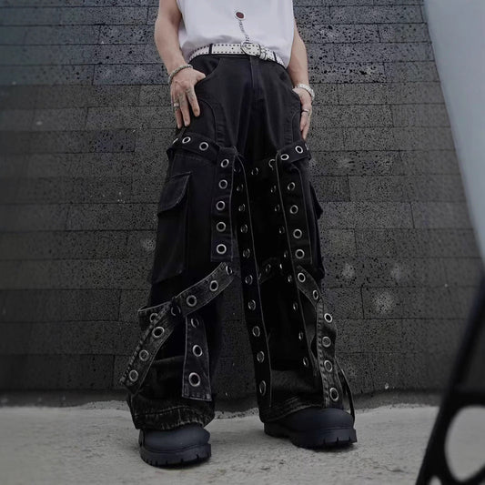 Heavy Punk Wide-Leg Pants