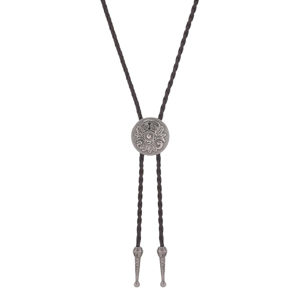 Arabesque Shield Bolo Tie Necklace