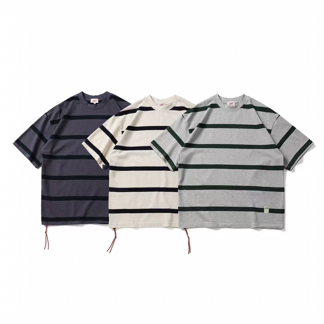 Retro Heavyweight Striped Cotton Tee
