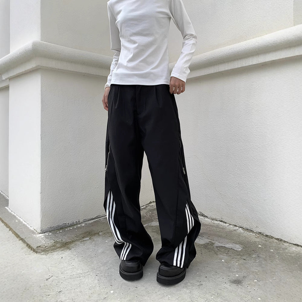 Street SP1 Relaxed Fit Stripe Wide Leg Joggers