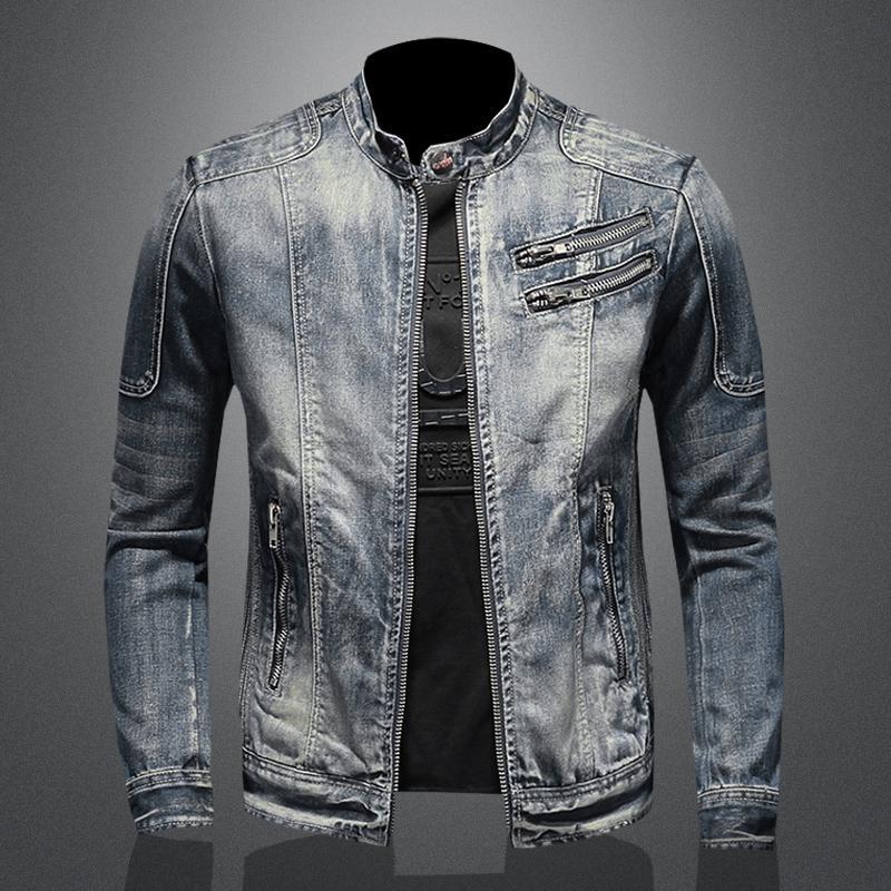 SK1 Denim Biker Jacket