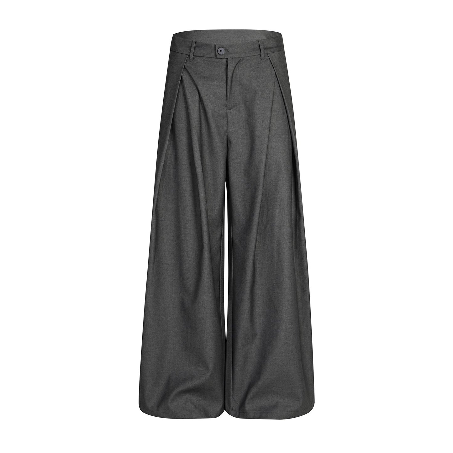 Retro Loose Pleated Deconstructed Casual Trousers