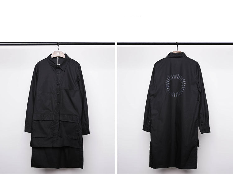 Black Long Overshirt Jacket